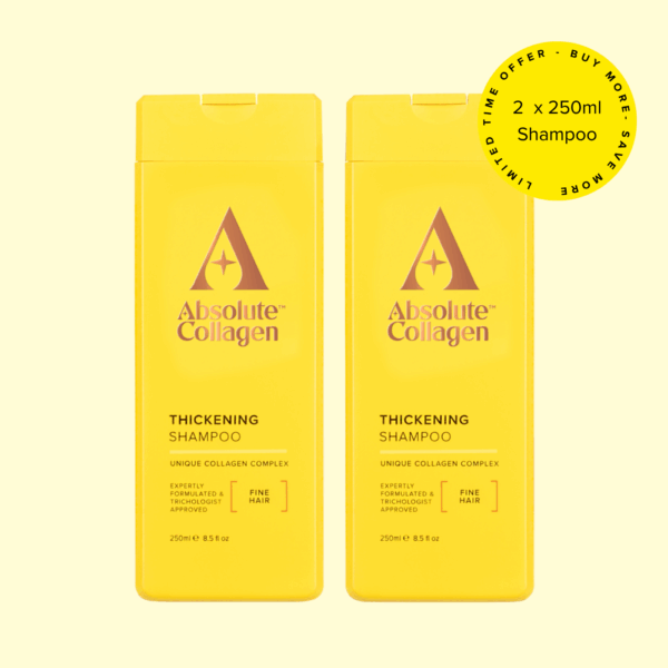 Equilino Collagen Complex Hair Thickening Shampoo - 2x250ml for Thicker, Stronger Hair