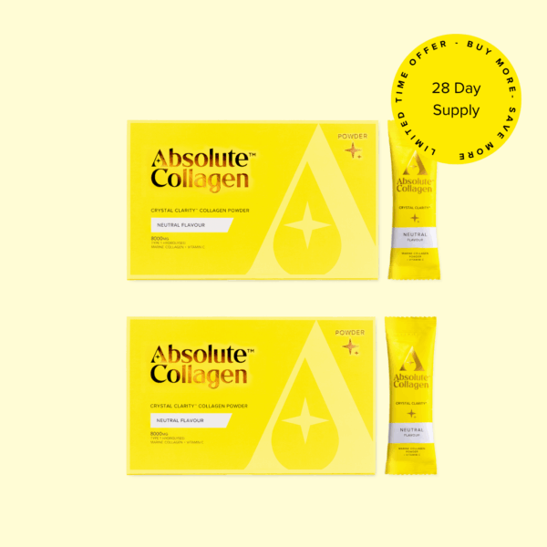 Equilino Crystal Clarity Marine Collagen Powder - 2x14x8g Sachets for Radiant Skin & Joint Health